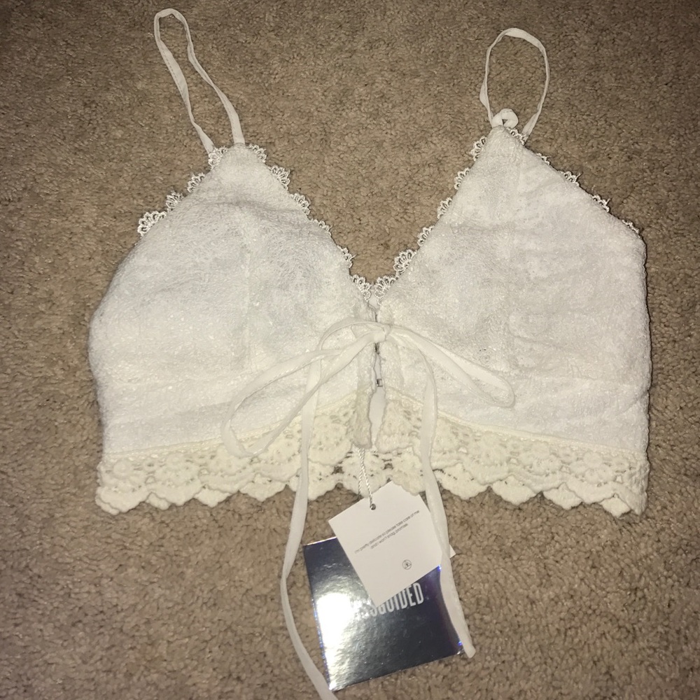 Missguided - tie in front crop top