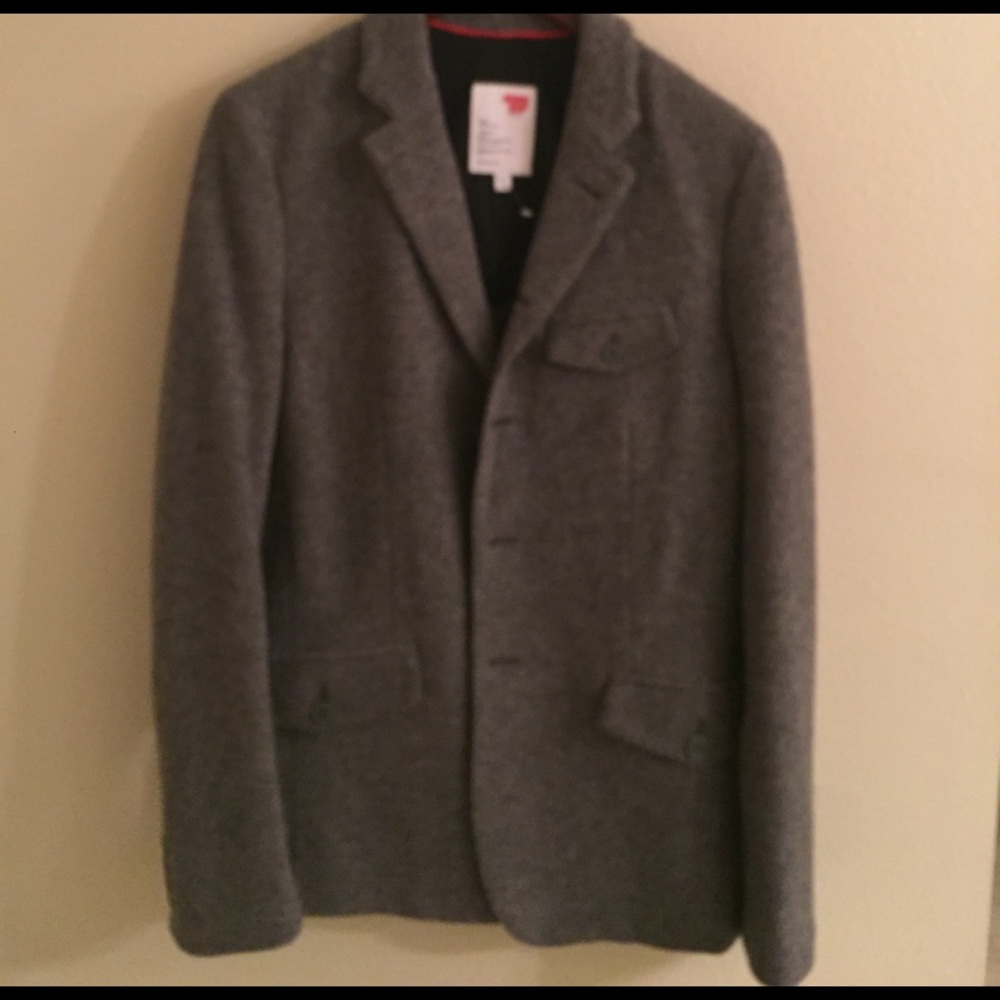 MASSIF.   Wool men's jacket one pocket grey!