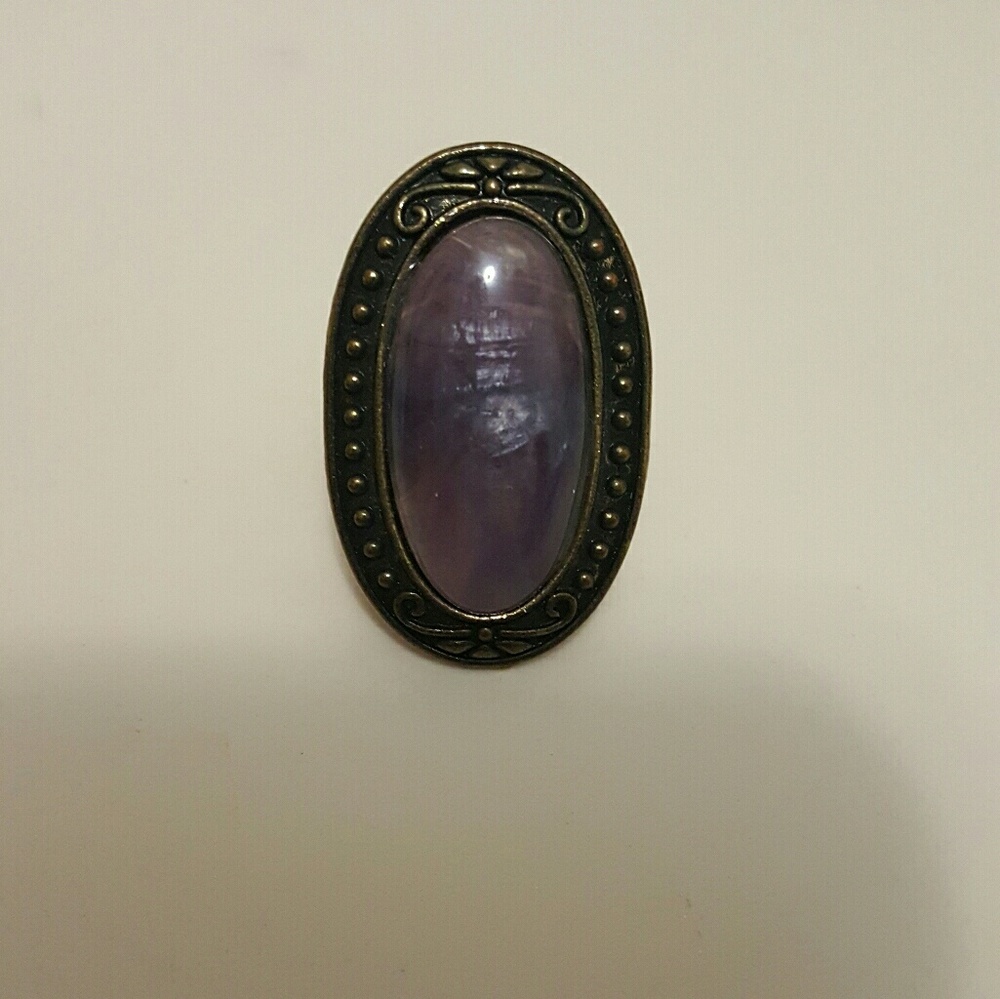 Purple and golden ring