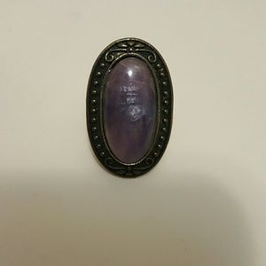 Purple and golden ring