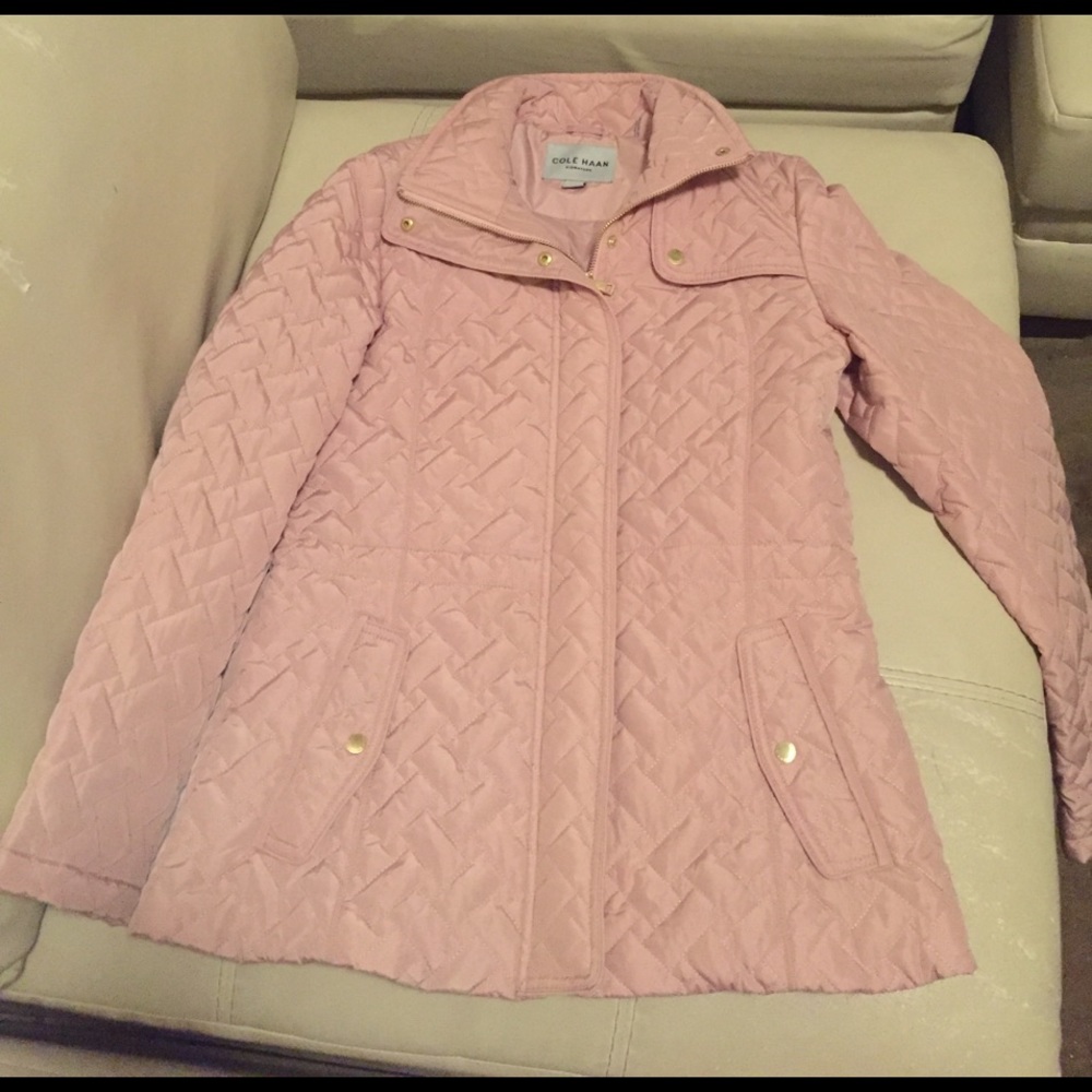 Cole Haan Signature Blush/Dusty Pink Quilted Coat