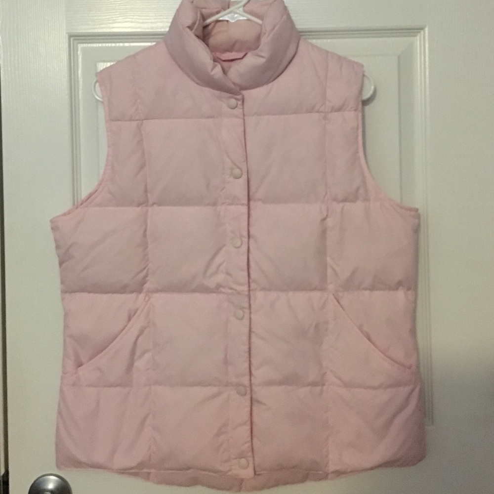 Fluffy Light Pink Lands' End Vest