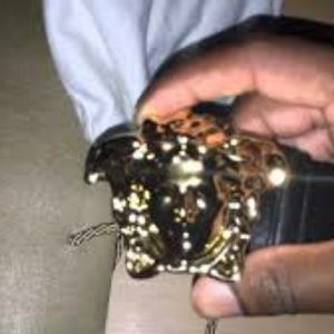 Versace belts blk Medusa