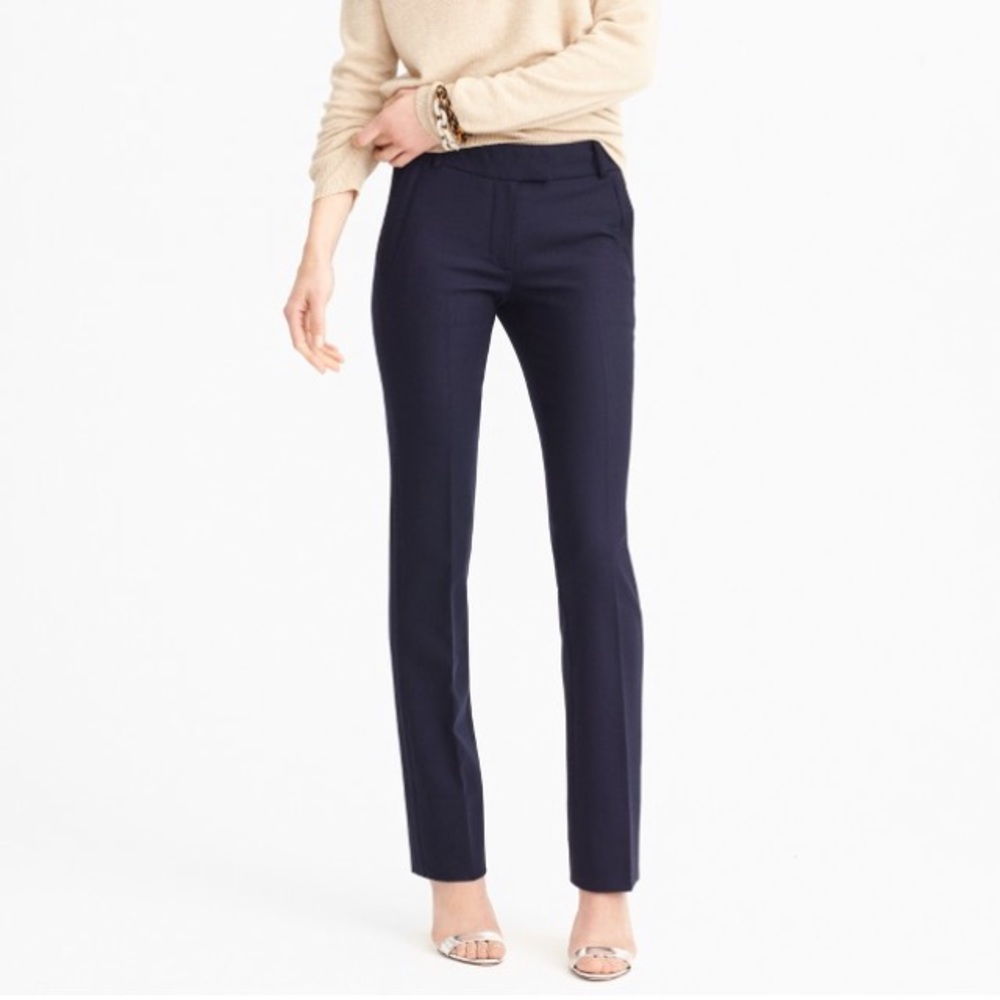 J. Crew Petite Campbell Trouser in Bi-Stretch Wool