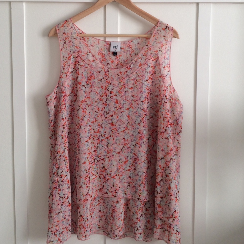 Floral cabi tank