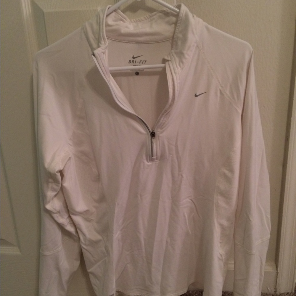 Nike white long sleeve warm up