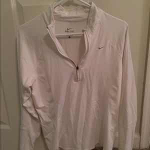 Nike white long sleeve warm up