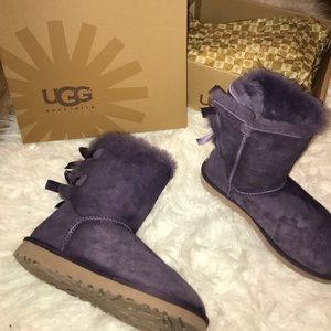 UGG PURPLE BAILEY BOW BOOTS 💜 WITH BOX 💜