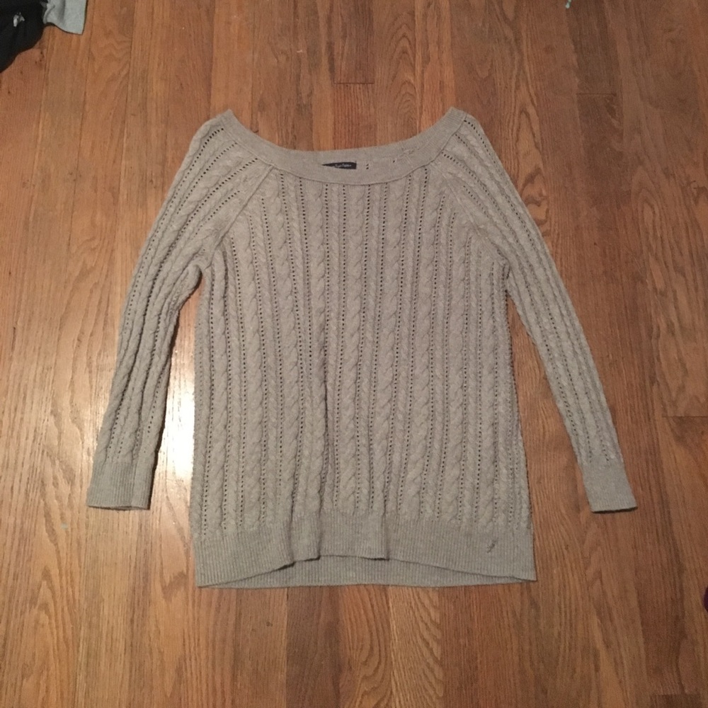 Brown American eagle sweater