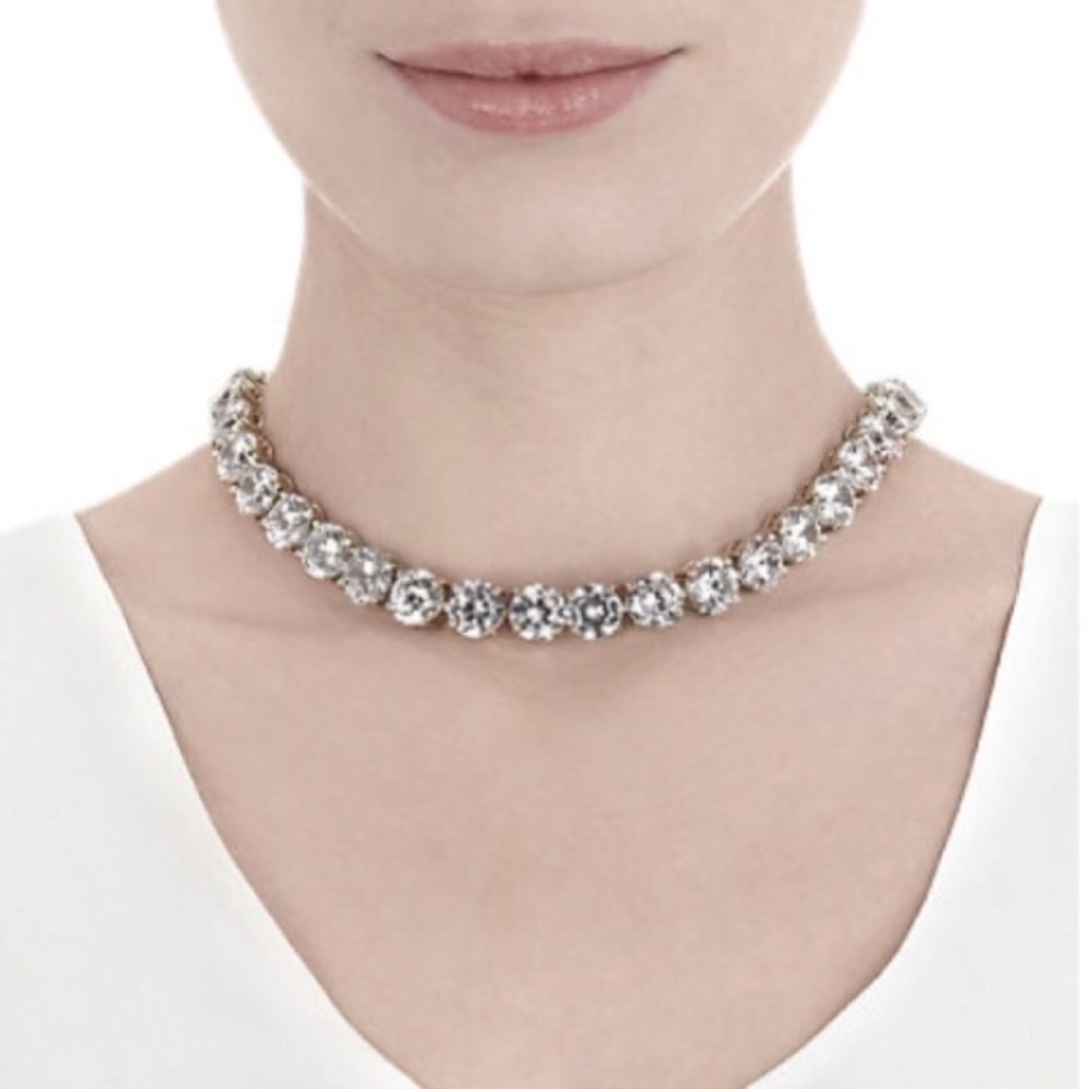 Fallon Crystal Collar Tennis Necklace