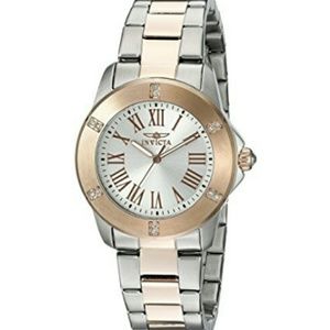 Invicta Womens Angel Two-Tone Crystal-Accent Watch