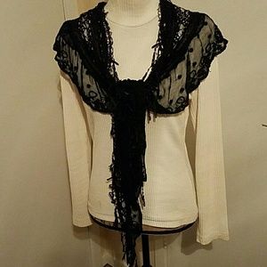Beautiful Black Lace Scarf!!