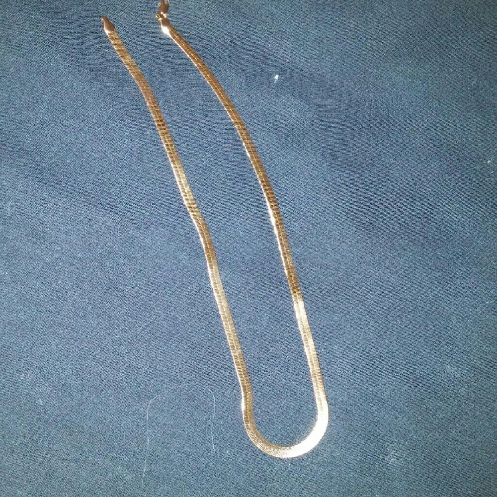 20"  14K GOLD PLATED HERRINGBONE NECKLACE