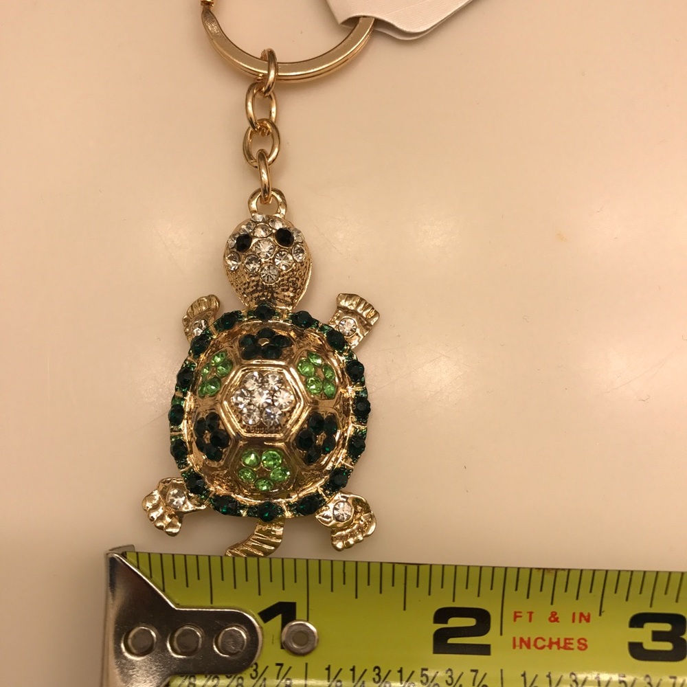 NWT Rhinestone Turtle Keychain - Picture 5 of 5