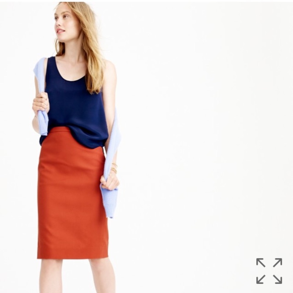 Petite No. 2 Pencil Skirt in Cotton Twill Navy
