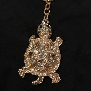 NWT Rhinestone Turtle Keychain
