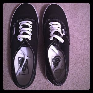 Black and white Vans