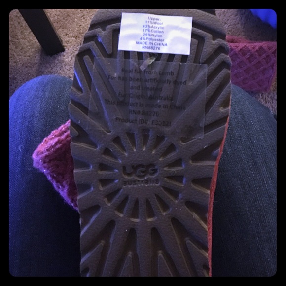 Size 5 Dusty Rose UGG Lattice Cardy boot - Picture 3 of 4