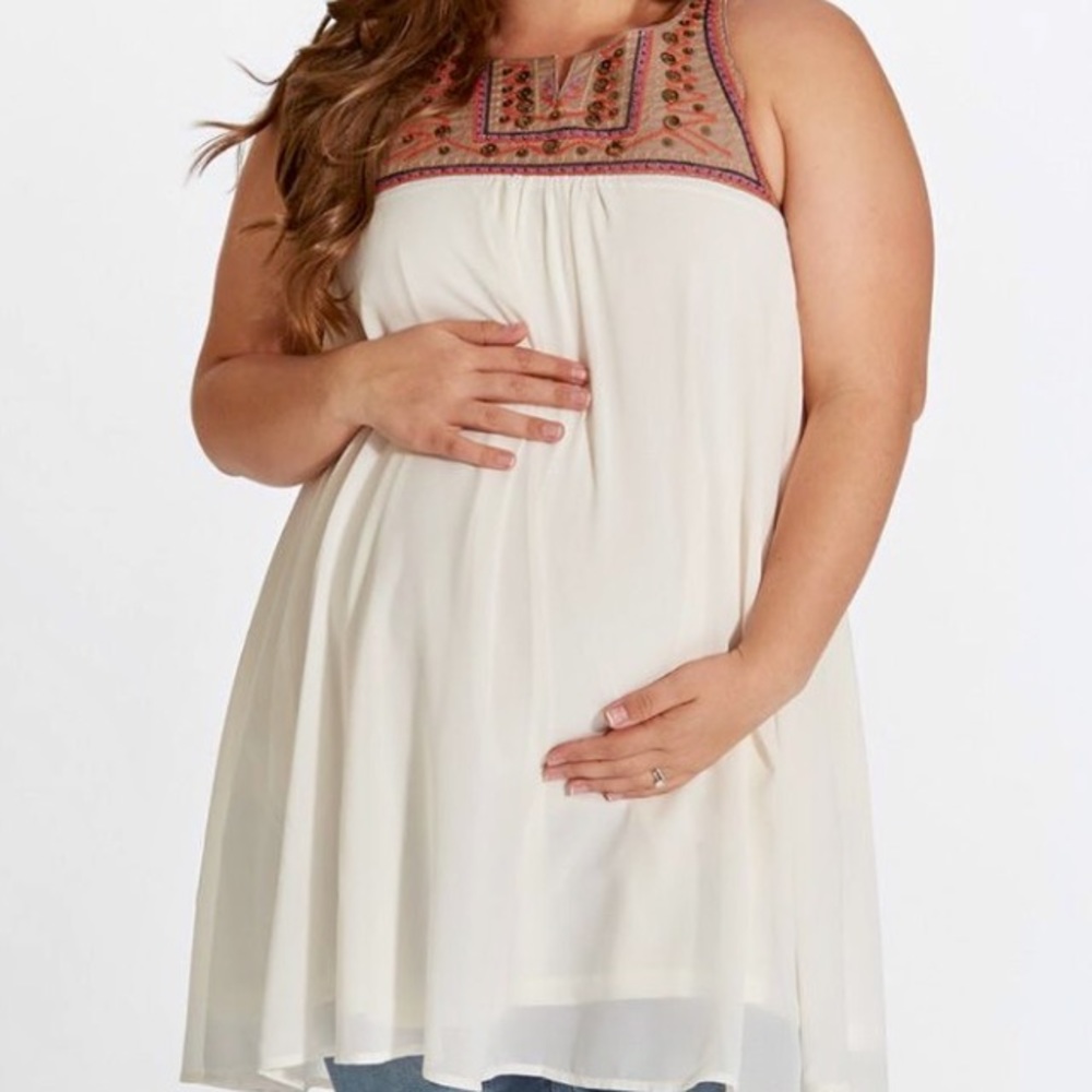 Pink blush maternity shirt