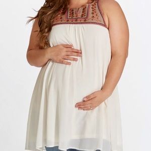 Pink blush maternity shirt