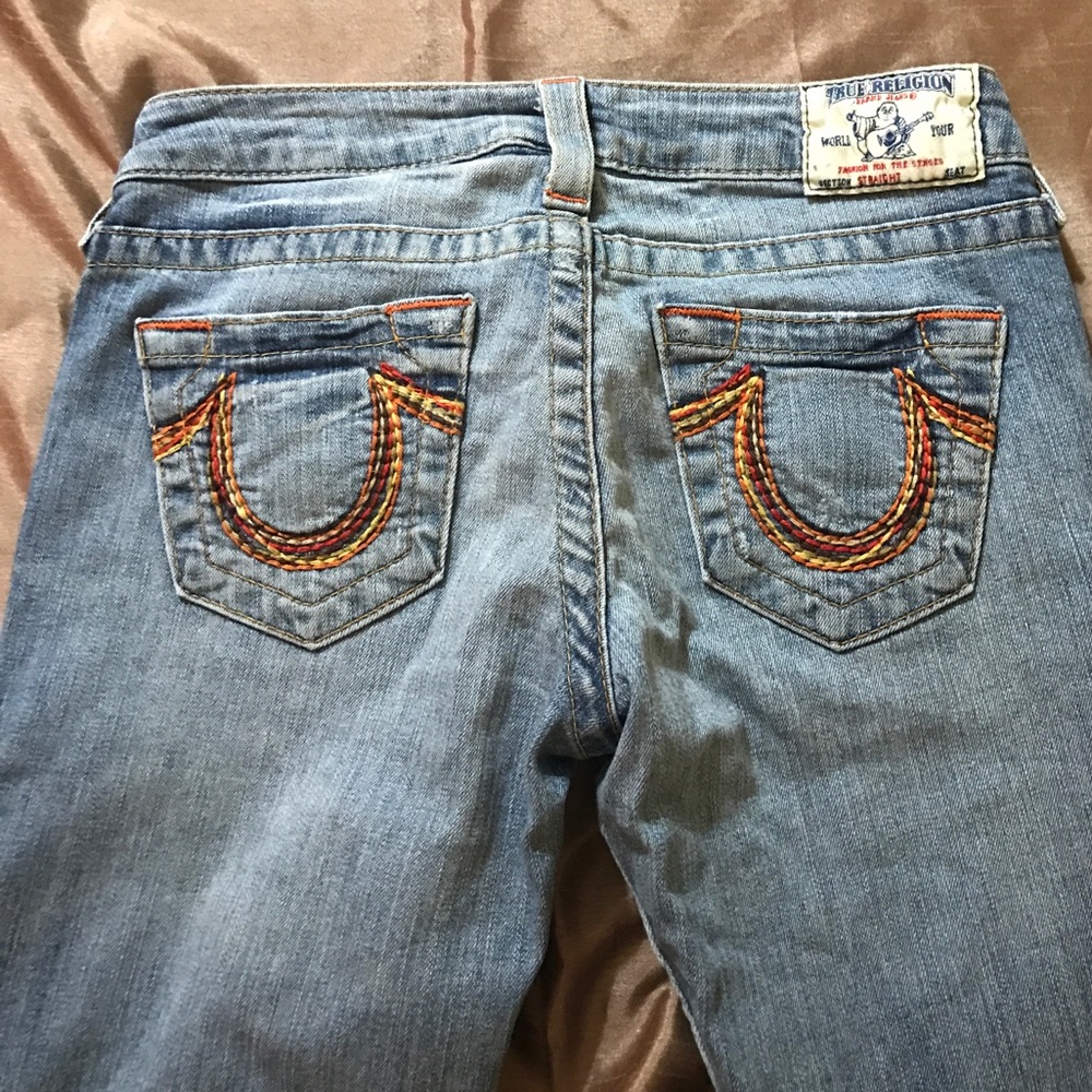 True Religion faded denim bootcut jeans size 26