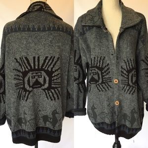 Vintage wool alpaca sweater men's women's oversize