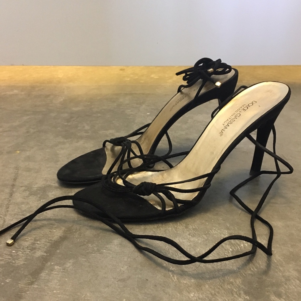 Dolce & Gabbana Suede Strappy Ankle Strap Sandal