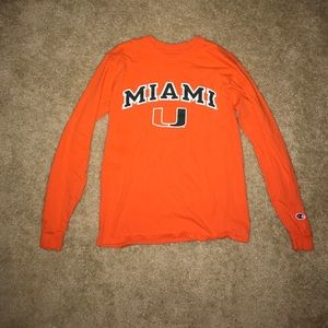 Champion University of Miami long-sleeve