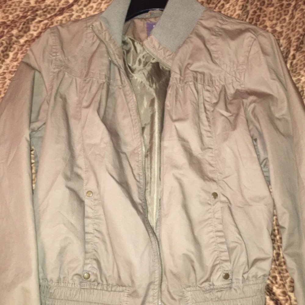 Olive green bomber jacket