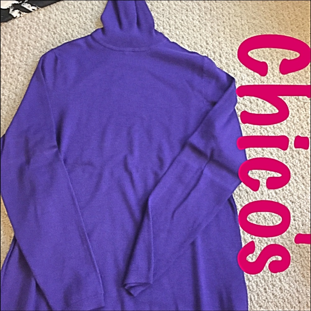 Chico's purple long sleeve sweater