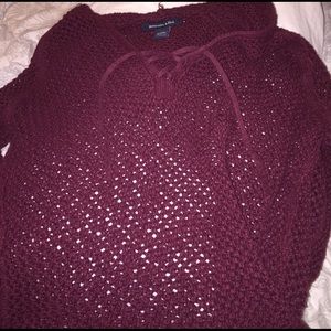 Burgundy Abercrombie & Fitch hoodie .