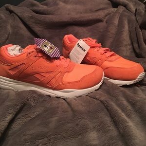Neon orange/pink reebok