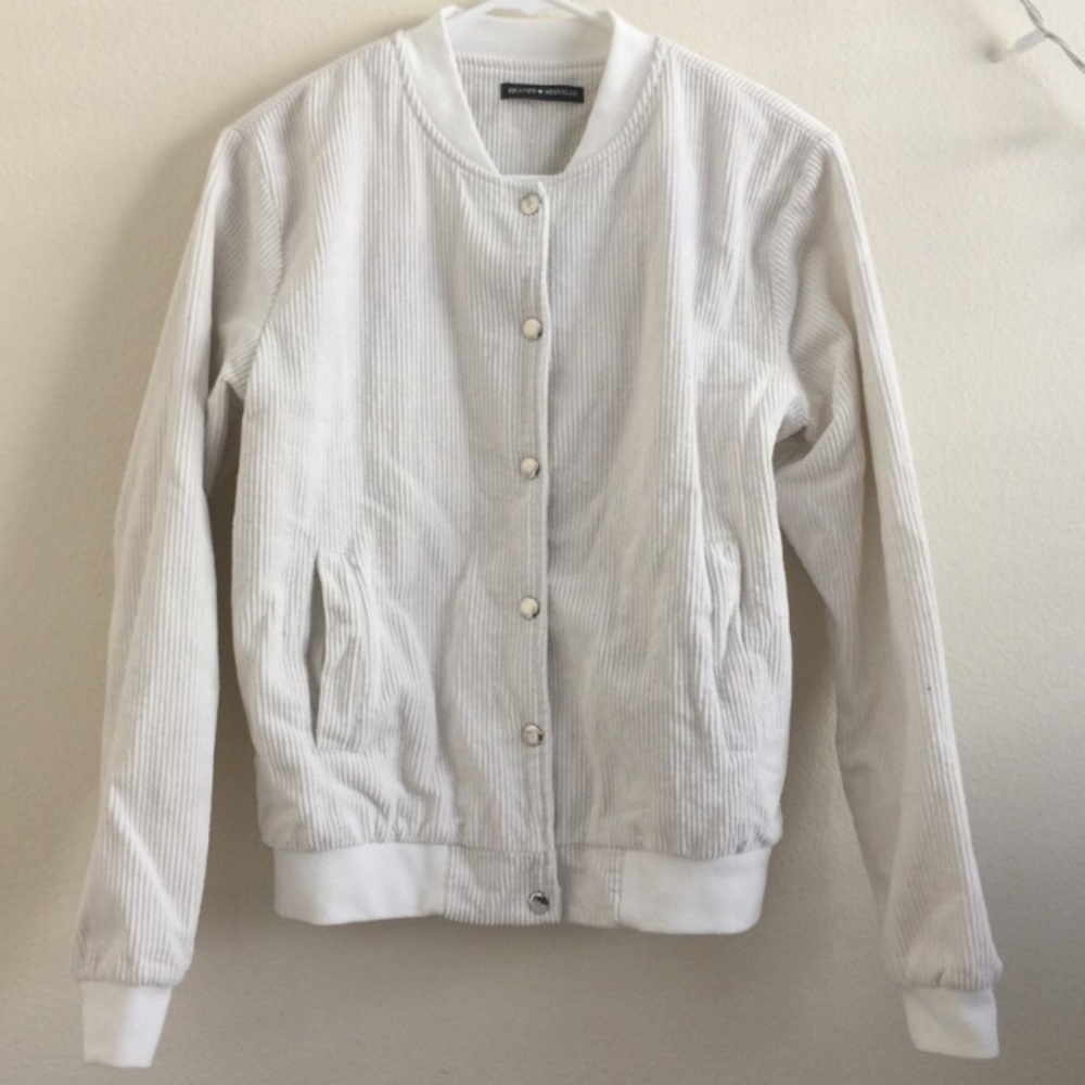 White Corduroy Bomber- Rare