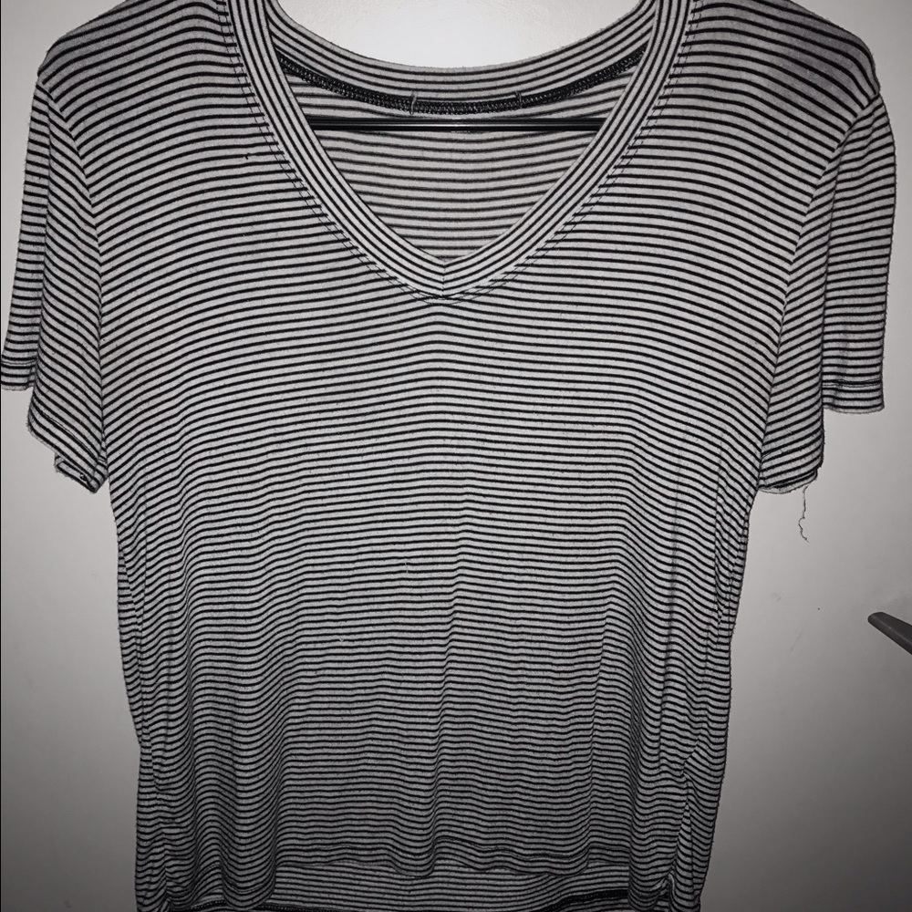 Brandy Melville B&W Striped Tee