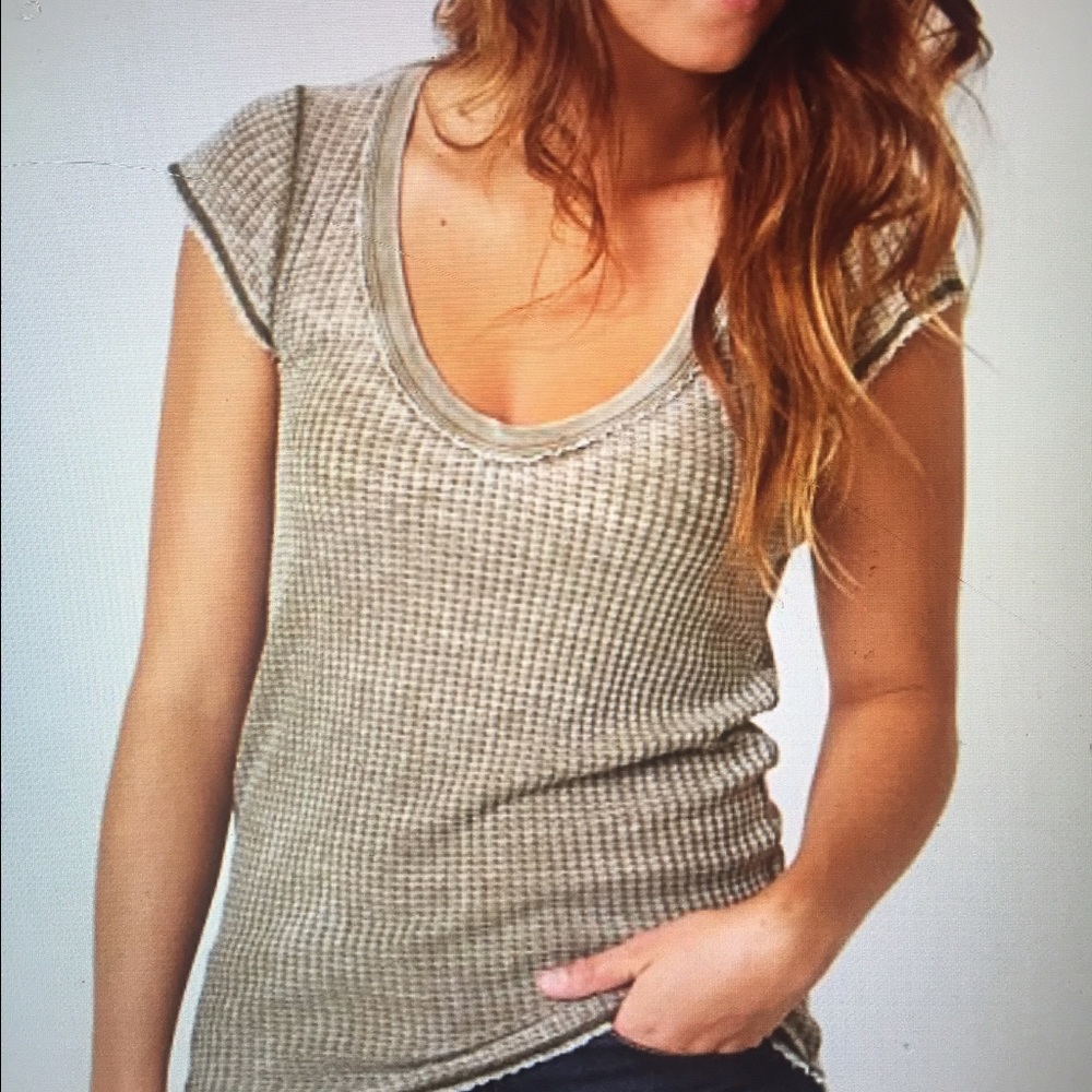 NWT waffle knit top Free People