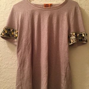 TORY BURCH Jeweled Embellished Tee