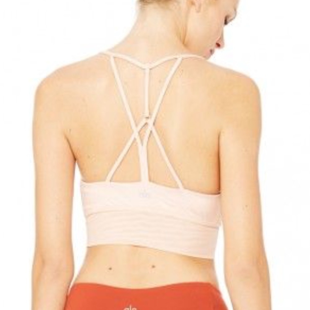 ALO YOGA LUSH SPORT BRA IN WHITE