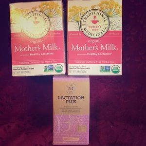 (2)Mothers milk tea and honest lactation plus