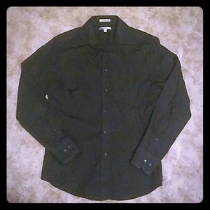 Express Black Button Down Dress Shirt