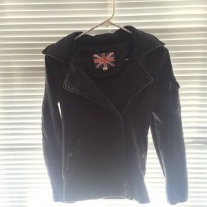 Dark grey Cotten pea coat