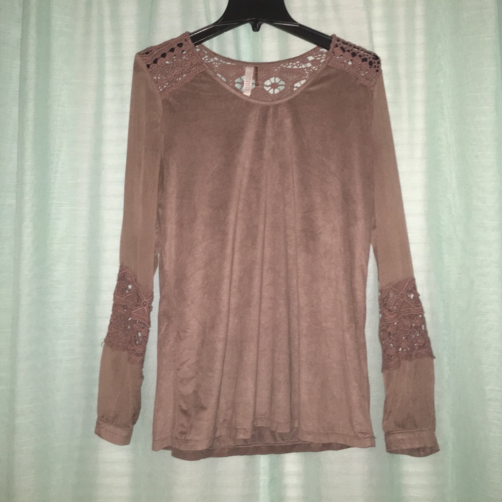 Suede boutique top