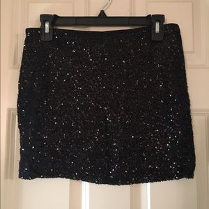 Express sequined mini skirt