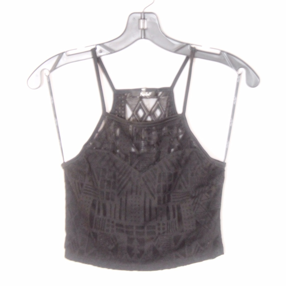 Papaya Clothing black halter neck crop top