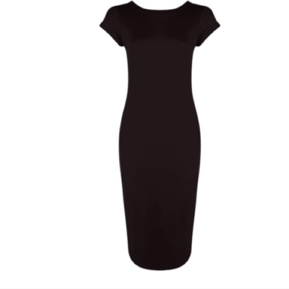 ✨LAST ONE✨Black cap sleeves midi dress - Picture 7 of 7