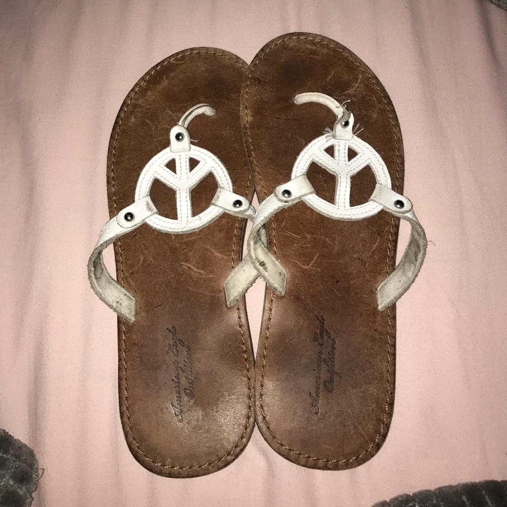 Peace sign sandals