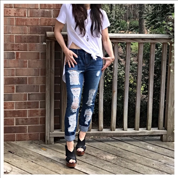 ✨LAST ONE✨LAST ONE✨boyfriend distress jeans - Picture 5 of 6