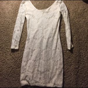 Hollister bodycon creamy white lace dress