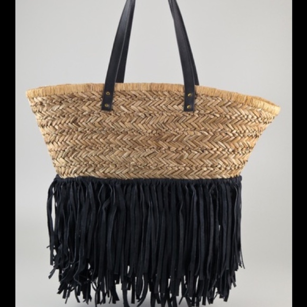 Malene Birger Gaviana Straw Suede Fring Bag