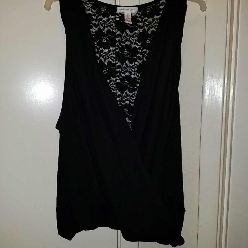 Black lacy wrap like top