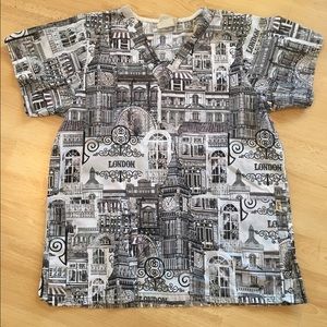 🇬🇧Women's Scrub Top London City Unique